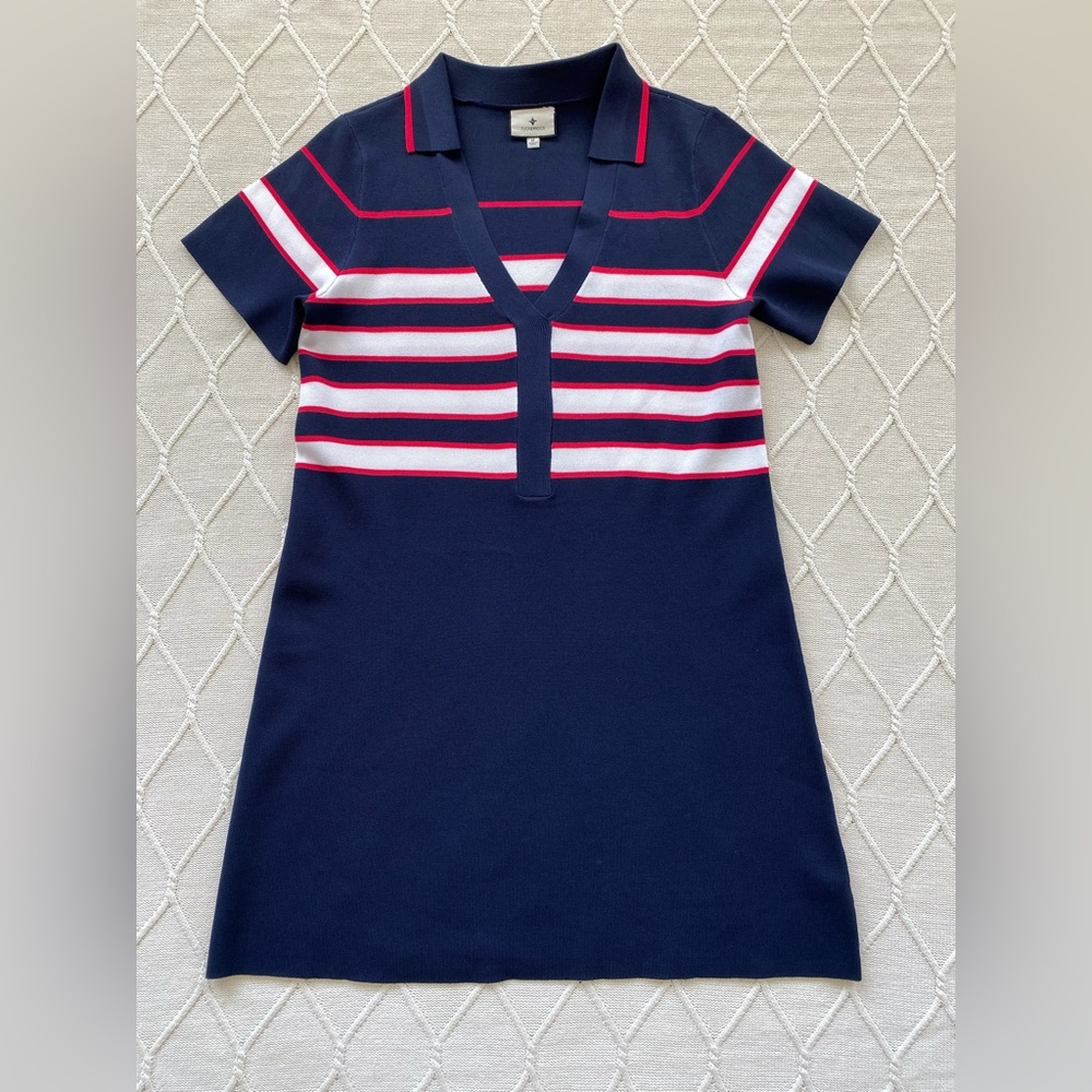 TUCKERNUCK Navy and White Wright Polo Dress size M - Picture 2 of 12
